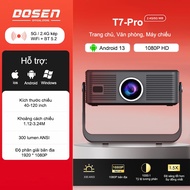 Dosen Pro Projector T7 Pro mini Android 13 Full HD 1080P WiFi 2,4/5G Bluetooth Connect phone laptop 
