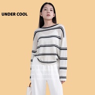Áo Len kẻ ngang mỏng dáng rộng UNDERCOOL mầu đen trắng