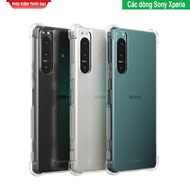 Sony Xperia 1 II / Xperia 1 III / Xperia 1 IV / Xperia 1 V case, flexible, transparent, convex 4 cor