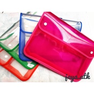 POPULER Map Plastik Zipper Kancing Dua - Zipper Jaring - Zipper Bag