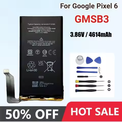 2025 Years 4614mAh GMSB3 Mobile Phone Battery for HTC Google Pixel6 Pixel 6 High Quality Replacement