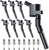 Ignition Coil Pack DG508 & Iridium Spark Plugs SP479 Compatible with 4.6L 5.4L V8 2000 2001 2002 200