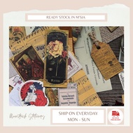 MOONSTRUCK 40Pcs Deco Paper Sticker Pack Set Vintage Music Plant News Maps Scrapbook 牛皮纸复古手帐素材纸植物报纸地
