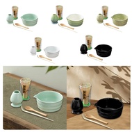[szlztmy2mg] 5x Matcha Whisk Set Matcha Bowl with Spout Utensils Tea Ceremony Set for Tea Lovers Jap