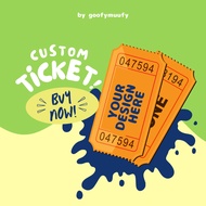 Goofymuufy Custom Mini Coupon with Lamination Custom Mini Ticket/ Custom Mini Coupon/ Custom Design 