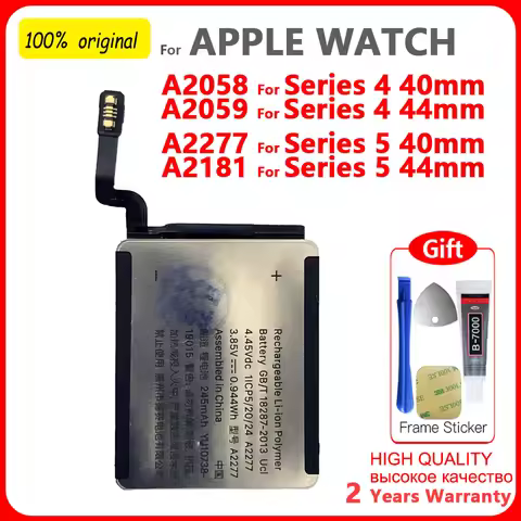 Genuine Replacement A2058 A2059 A2277 A2181 For APPLE Watch iwatch Series 4 5 S4 S5 40mm 44mm Rechar