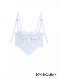 SABINA l Mad Moiselle Neo-Nostalgic23 เสื้อแขนกุดทรงคอร์เซ็ท Chelsea รหัส SOV23002 - สีขาว