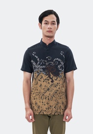 MANZONE Kemeja koko batik lengan pendek pria KARANDRA