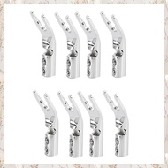 (MDQS) 8PCS HIFI Banana Y Spade Y Gold Plated Pure Copper Screw Fork HiFi Speaker Spade Connector Pl