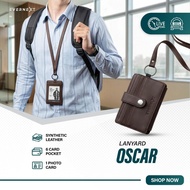 Evernext ID Card Holder Lanyard Oscar Leather