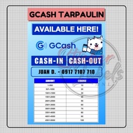 GCASH Tarp Cash In Cash Out Rates Signage