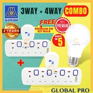 GLOBAL PRO Sirim T Adaptor Wall Extension Soket Plug Adapter Extension Plug Extension Cord Universa