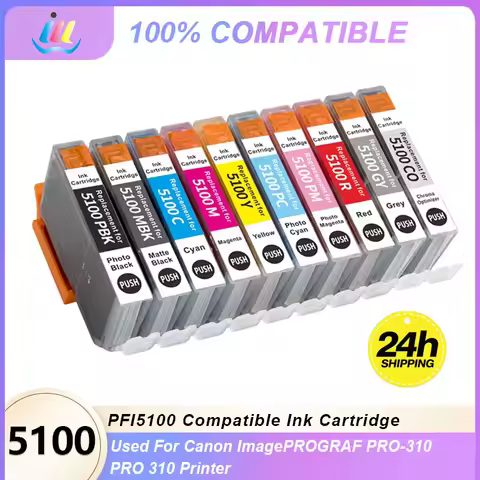 PFI-5100 PFI5100 Ink Compatible InkJet Cartridge For Canon ImagePROGRAF PRO 310 Printer