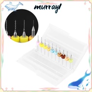 MURRAY 10pcs PCB Drill Bits Set, 0.1-1.0mm Spiral Flute Tungsten Carbide Micro Drill Bits, Durable M