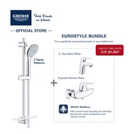 GROHE Eurostyle Shower Set &amp; Basin Mixer Bundle (with S-size Tap)