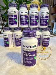 Viên uống mọc tóc Natrol Biotin 10000 Mcg của Mỹ Lọ 100 viên