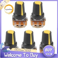 5 Piece 100K Ohm 3 Terminals Linear Taper Rotary Audio B Type Potentiometer Pot