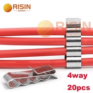 Stainless Steel Solar PV Cable Clips For 4mm2 6mm2 12awg 10awg PV Solar Cable Wire