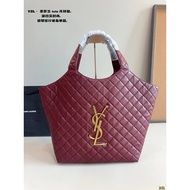 SAINT LAURENT Double S Label Icare Gold Hardware Accessories Tote Bag Tote Bag Shopping Bag Sheepski