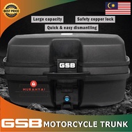 ✫GSB Box Motor Box Motorcycle Givi Top helmet Box Trunk 47L Motorsikal Kotak motorcycle accessories Storage box♝