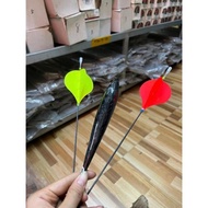 Green fishing buoy with 2 ends for fishing during the day, enough for 26-34 fishing rods