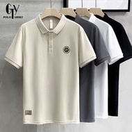 TGY White Polo Shirt For Men Korean Casual Mens Plain Polo T Shirt Cotton Softex Couple Polo Shirts 
