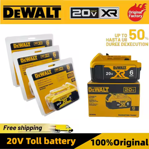 original DeWalt 6Ah 20V battery replaceable DCB184 DCB200 DCF892 DCF845 DCF850 DCF911 DCD800 DCD805 