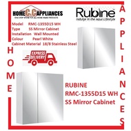 RUBINE RMC-1355D15 BK/WH SS Mirror Cabinet