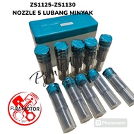 Zs1125 NOZZLE NOZEL NOJEL POMPA MINYAK MESIN DIESEL ZS1125 ZS1130 S1125 S1130 JD300 5HOLE TIANLI FEN