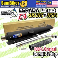 ESPADA SRL115Fi SRL115ZR 28MM E4 STD Open Racing 100% Original Espada Exhaust Pipe Lagenda115 Ekzos Pipe