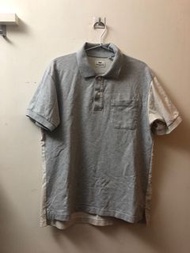 Uniqlo x Engineered Garments dry-ex拼接polo衫 灰/白 M