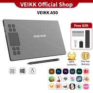 VEIKK A50 Drawing Tablet Support 10*6 inch Graphics Pen Tablet with Batter Free pen 8192 Pressure an