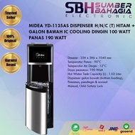 [NEW] MIDEA YD-1135AS DISPENSER H/N/C (T) HITAM + GALON BAWAH IC COOLING DINGIN 100 WATT PANAS 190 W
