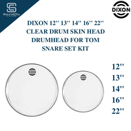 DIXON 12 13 14 16 22 Clear Drum Skin Head Drumhead For Tom Snare Set Kit