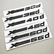 3D ABS Black Logo XDrive 30d 35d 40d 45d 50d 55d Emblem Car Trunk Fender Side Badge StickerFor BMW X