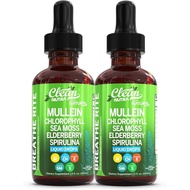 OrganicMulleinLiquidDropsWithChlorophyllforPlusIrishSeaMoss,Spirulina,Licorice,TartCherry,Lobelia, T