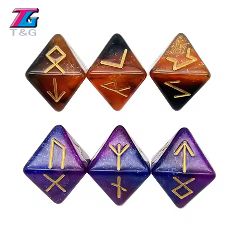 3 Pieces Astrology Dice 8-Sided Tarot Dice Polyhedral Pearl Pattern Dice for Divination Astrology Ta