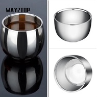 WAY2TOP Espresso Coffee Cup, 100/150 ML Thicken Stainless Steel Cup, Smooth Double Layer Beer Cup