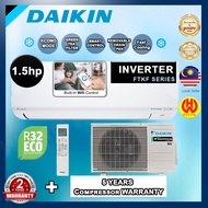 Daikin 1.5hp Inverter R32 Standard Inverter Wall Mounted FTKF Series FTKF35A &amp; RKF35A Air Conditioner R32 4 Star aircond