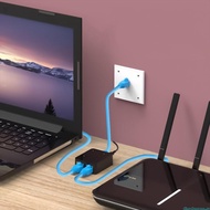 dingdongaa Ethernet Splitter 1 to 2   Internet Splitter Gigabit LAN Cable Splitter 100 1000Mbps Rj45