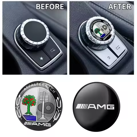 29mm Car Central Multi-media Control Button Keys Sticker For Mercedes Benz B/C/E/S Class A Class C20