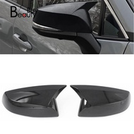 For Toyota Sienna 2021 2022 Car Side Rearview Mirror Cover Sticker Molding Accessories Parts ,ABS Carbon Fiber Horn Style