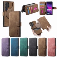 For Magsafe Flip Leather Cover for Samsung Galaxy S20 Ultra Plus FE S10 S9 S8 Note 20 Ultra Note 10 