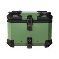 Motorcycle Trunk 45L Tool Box Waterproof Large Capacity Military Green Aluminum Alloy Trunk Release Storage Box Road Glide