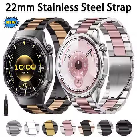 22mm Metal Strap for Huawei Watch 5 GT6 Pro GT6 GT5 Pro GT5-4 46mm GT Runner 2 Ultimate 2 Bracelet A