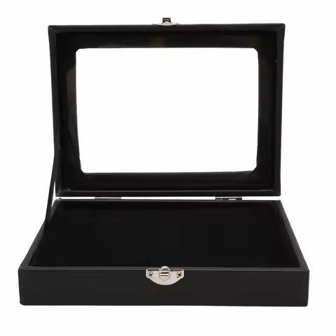 Dustproof Pin Display Case Pin Display Case Orderly Storage Transparent Dustproof Black Badge Storag
