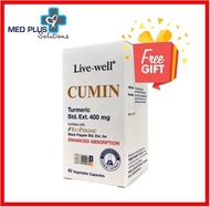 Live-Well Cumin 60s (Exp:6/2027) [Live-well Livewell Live well] EXTRA GIFT