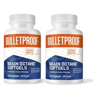 お得な大容量！ブレットプルーフ ブレインオクタンオイル 60カプセル×2箱　 Brain Octane C8 MCT Oil, 2000mg Caprylic Acid Triglycerides