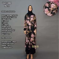 DISKON Set Tunik Kulot cantik Kembang2 Hitam#NMR by Namira