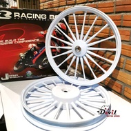 ล้อแม็ก RACING BOY 17 นิ้ว แท้100%  ใส่รุ่น CLICK / CLICK-110i/ SCOOPY-i /I-CON/AIR-BLADE -สีขาว 1.40x17 หน้าหลัง ขายคู่